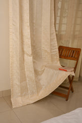 Saukins Geometry III Cream Curtain