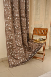 Saukins Natural V Brown Curtain