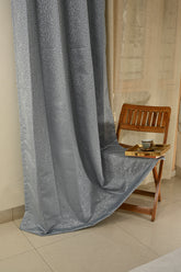 Saukins Natural VI Blue Curtain