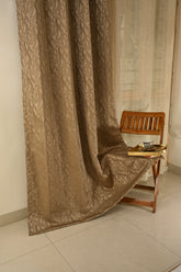 Saukins Geometry V Brown Curtain