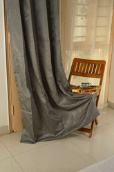 Saukins Plain II Grey Curtain