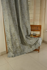 Saukins Geometry IV Blue Curtain