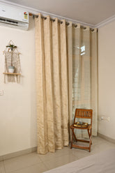 Saukins Geometry IV Cream Curtain