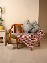 Saukins Geometric I Olive Grey Cushion Cover