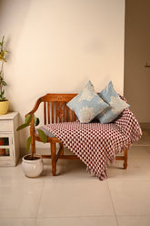 Saukins Taj II Blue Cushion Cover