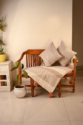 Saukins Geometric III Light Brown Cushion Cover