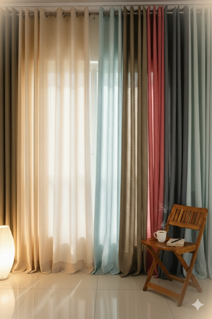 Plain Sheer Curtains