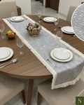 Saukins Cloth Table runner Grey