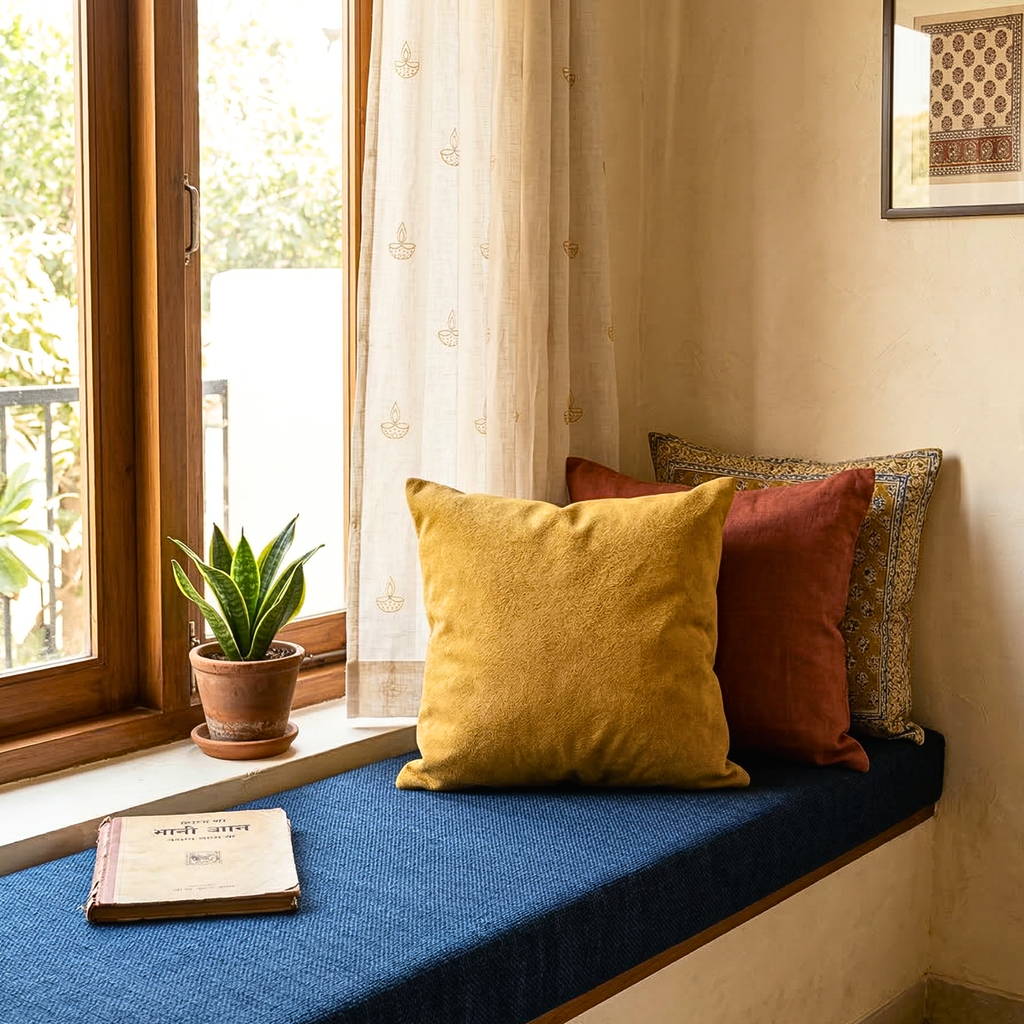 Boucle Mustard Yellow Cushion Covers Pack of 2