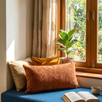 Boucle Rust Cushion Covers Pack of 2