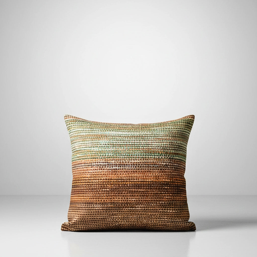 Multicolor Brown Green Dotted Cushion Cover Boho cushion covers with Plain cushion covers pack of 5