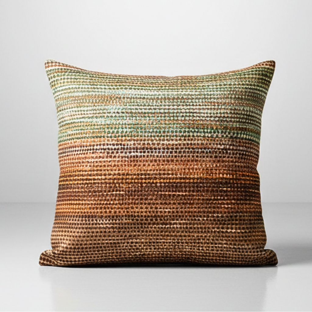 Maple Boho Multicolor Brown Green Dotted Cushion Covers Pack of 2 - 8011