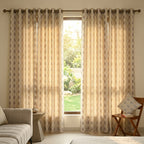 Brown Damas Pattern Curtain Dimout Curtain
