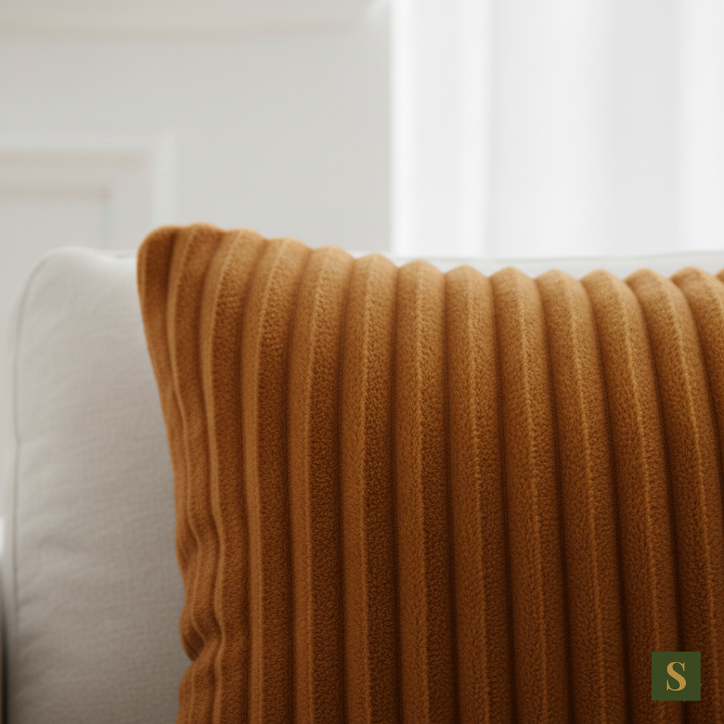 Saukins Premium Faux Fur Cushion Cover Brown