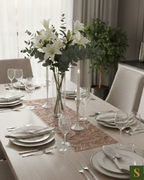 Saukins PVC Table runner Leaf cut-out pattern