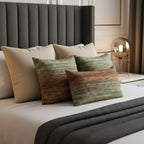 Multicolor Brown Green Dotted Cushion Cover Boho cushion covers with Plain cushion covers pack of 5