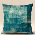 Green Pattern Box and Lines Designer Cushion Cover pack of 2