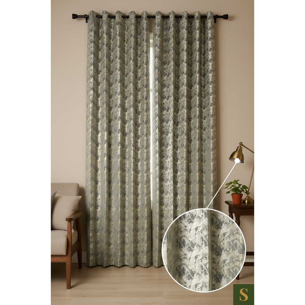 Saukins Elegance  IV Grey Curtain