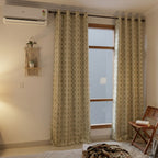 Green Damas Pattern Curtain Dimout Curtain
