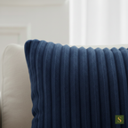 Saukins Premium Faux Fur Cushion Cover Navy Blue