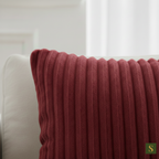 Saukins Premium Faux Fur Cushion Cover Red