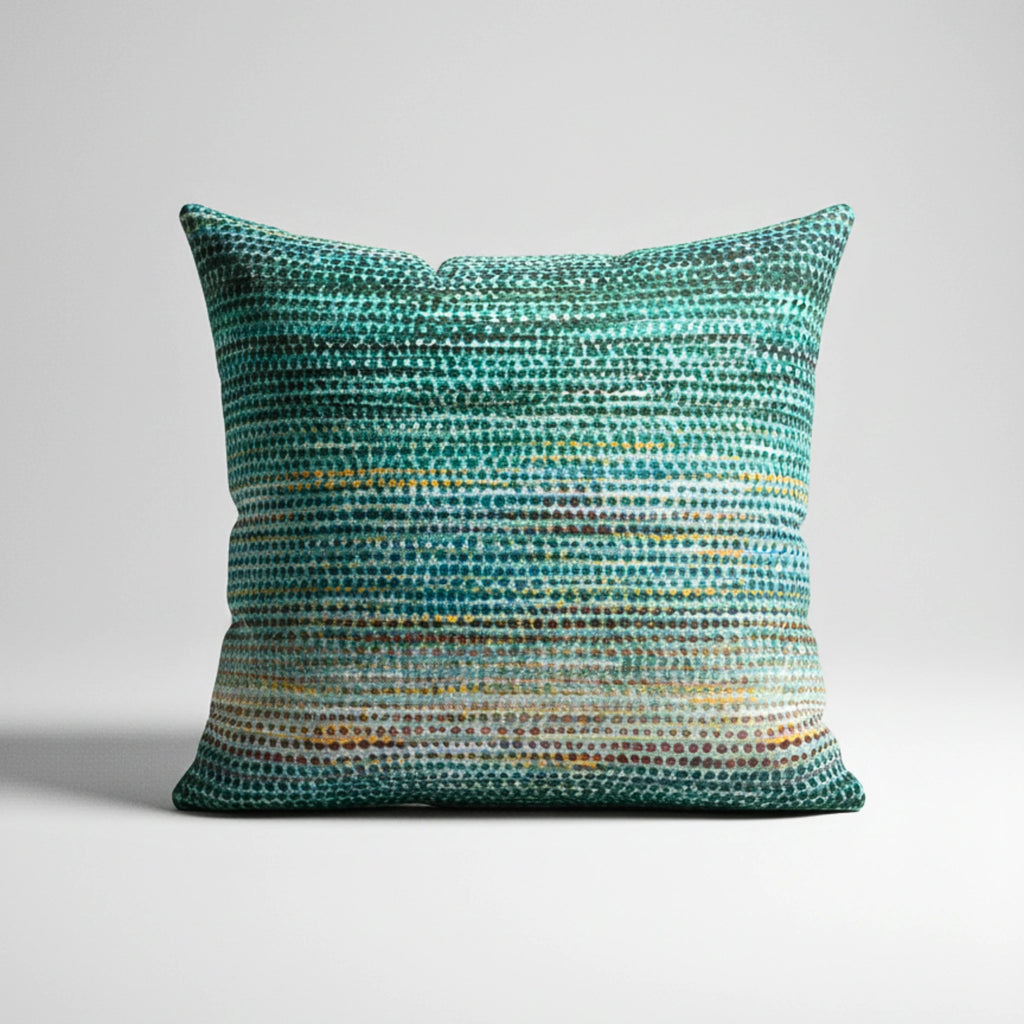 Boulce Boho Multicolor Sea Green Dotted Cushion Cover cushion covers with Plain cushion covers pack of 5