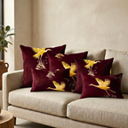 Maroon Flamingo Designer Cushion Cover pack of 2