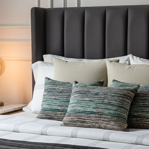 Boulce Boho Multicolor Olive Green Dotted Cushion Cover cushion covers with Plain cushion covers pack of 5