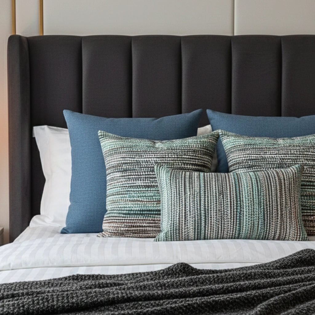 Boulce Boho Multicolor Olive Green Dotted Cushion Cover cushion covers with Plain cushion covers pack of 5