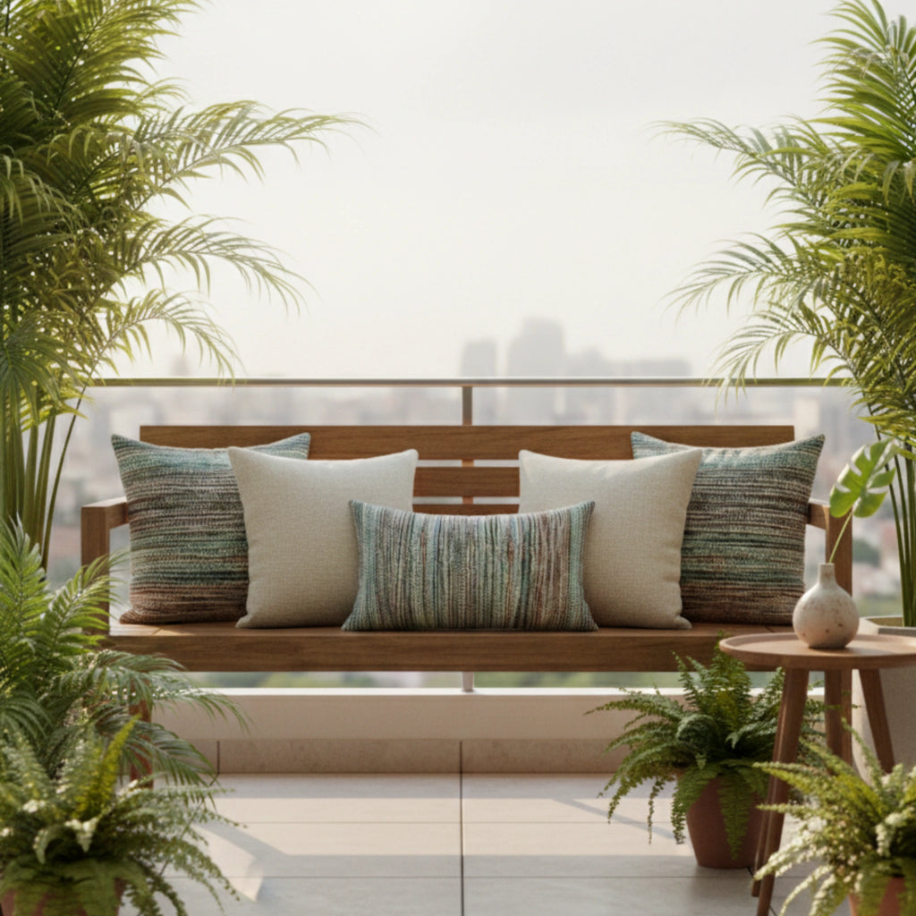 Boulce Boho Multicolor Olive Green Dotted Cushion Cover cushion covers with Plain cushion covers pack of 5