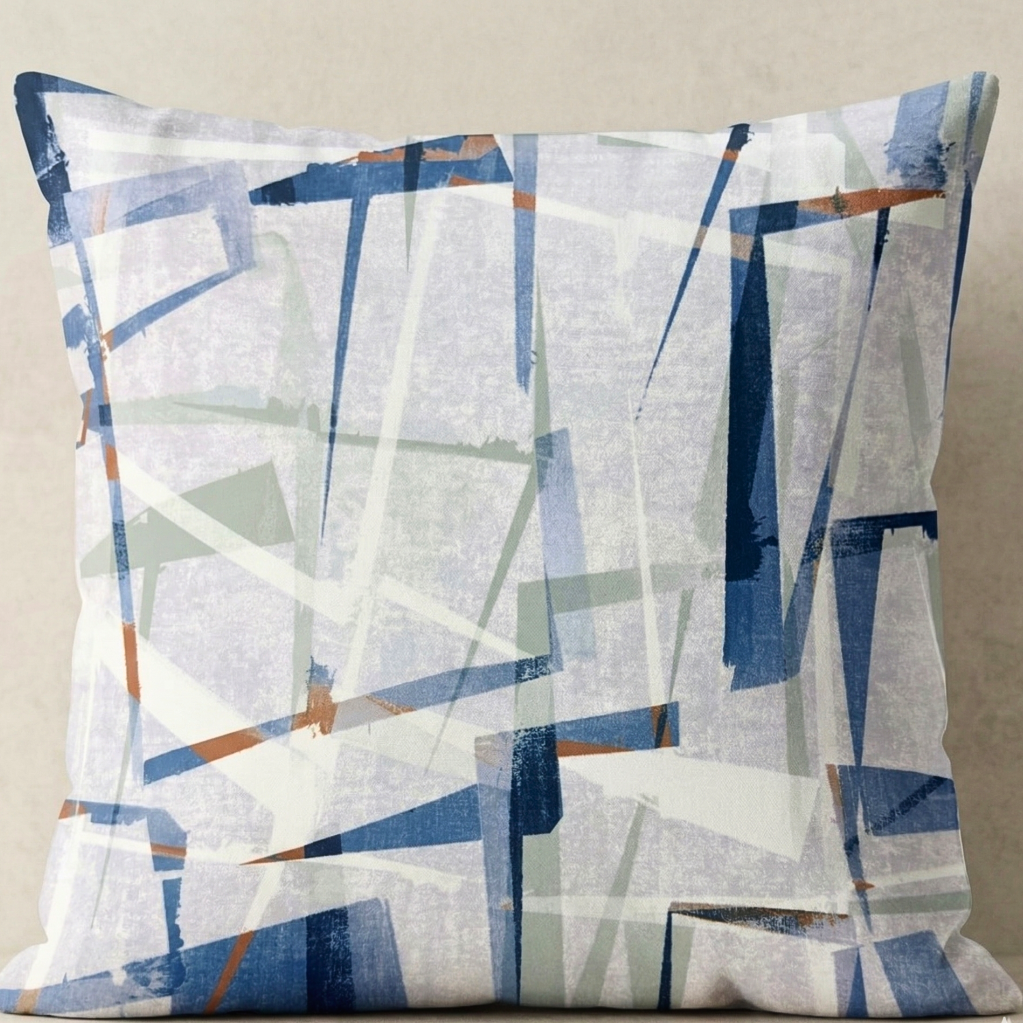 Blue and White Line Pattern Designer Cushion Cover pack of 2