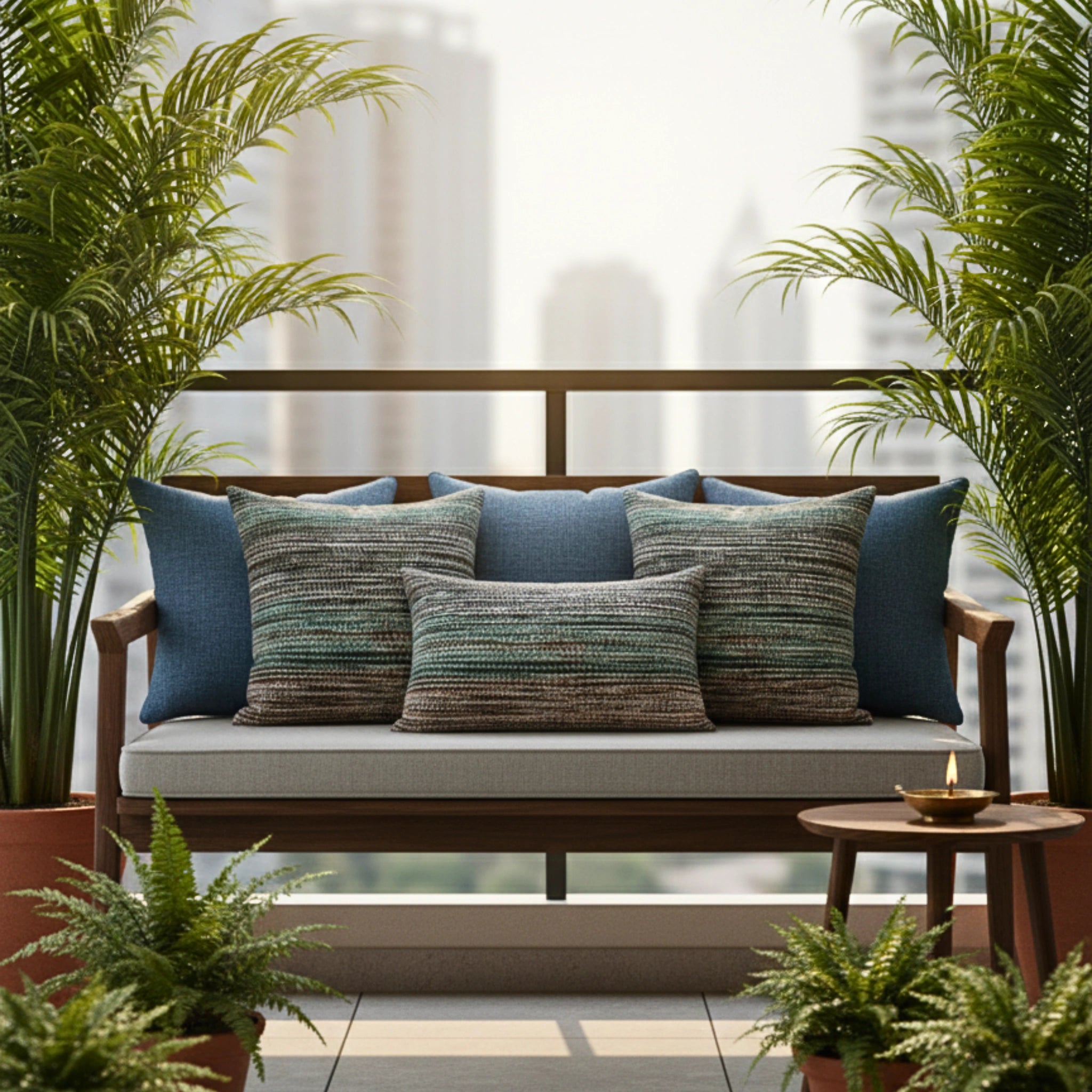 Boulce Boho Multicolor Olive Green Dotted Cushion Cover cushion covers with Plain cushion covers pack of 5