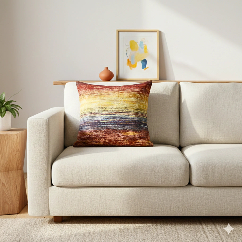 Boulce Boho Multicolor Rust Dotted Cushion Covers Pack of 2