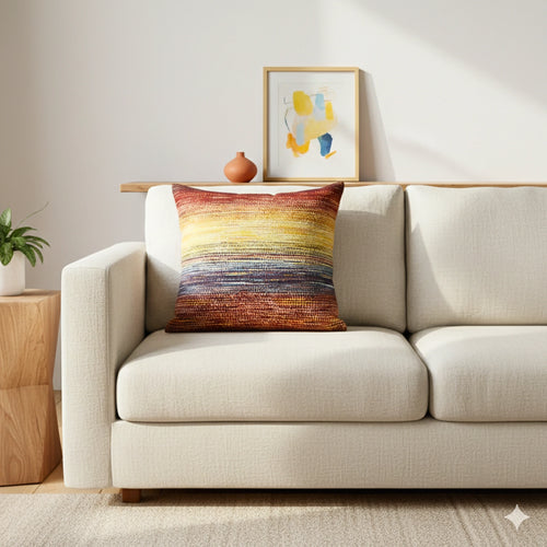 Boulce Boho Multicolor Rust Dotted Cushion Covers Pack of 2