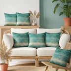 Maple Boho Multicolor Sea Green Dotted Cushion Covers Pack of 2 - 8016
