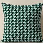 Green Checks Design Cushion Cover pack of 2