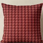 Dark Pink Checks Design Cushion Cover pack of 2