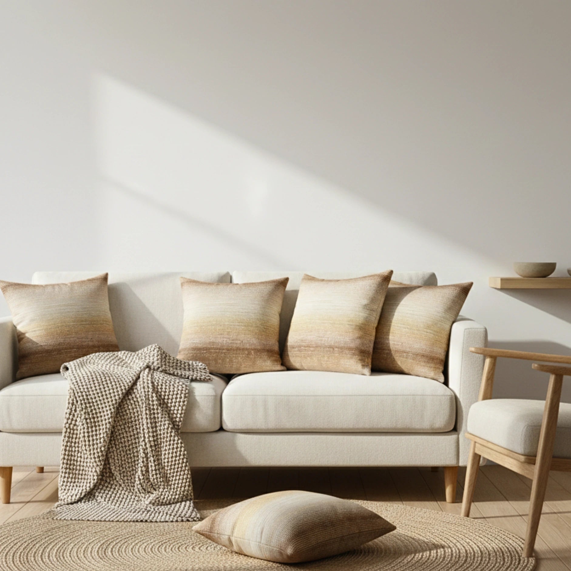 Boulce Boho Multicolor Cream Dotted Cushion Covers Pack of 2