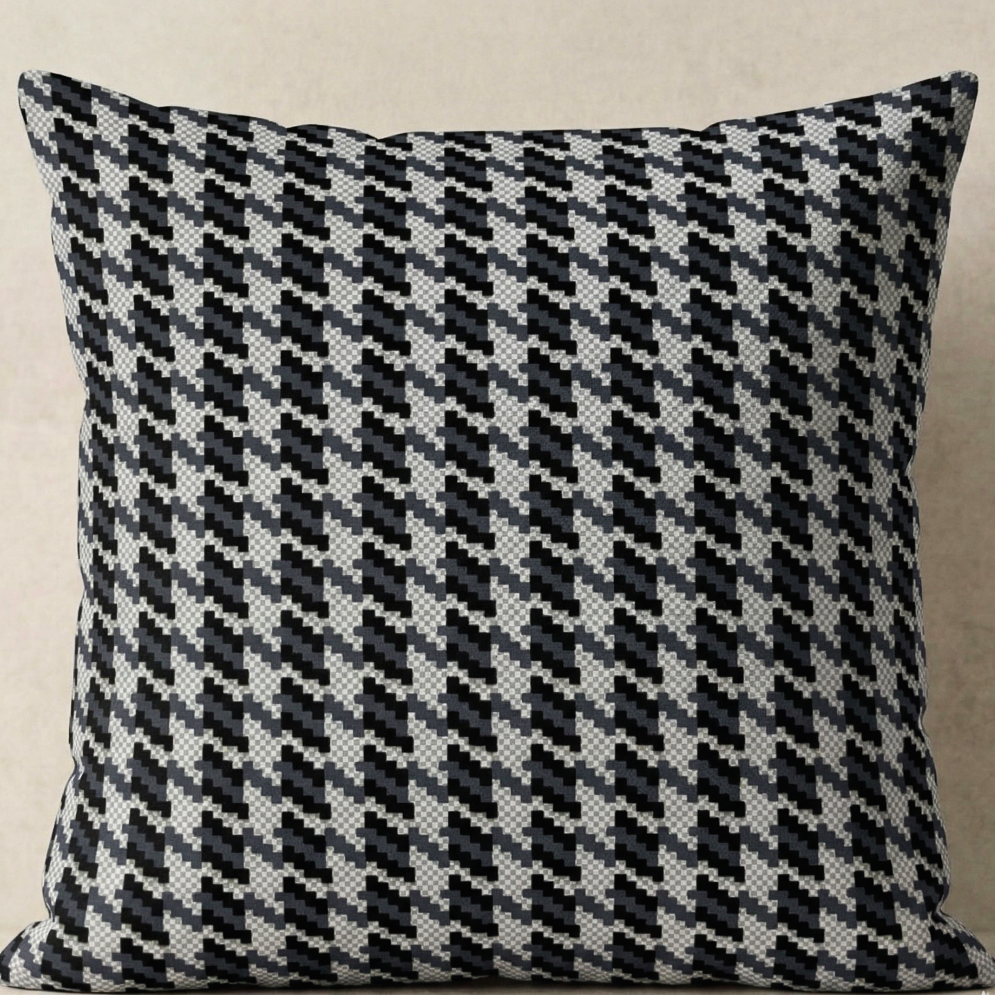 Grey Checks Design Cushion Cover pack of 2