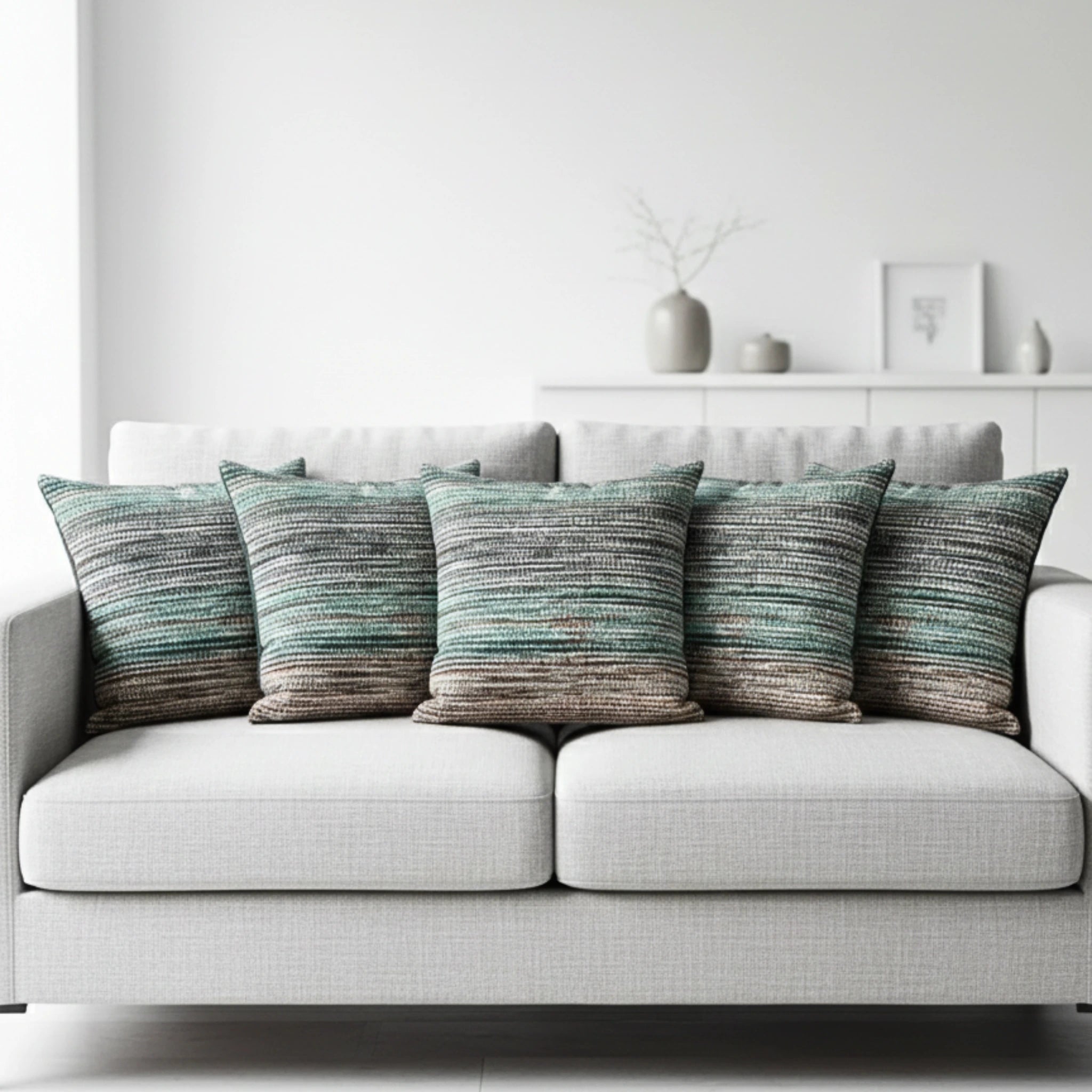 Boulce Boho Multicolor Olive Green Dotted Cushion Covers Pack of 2