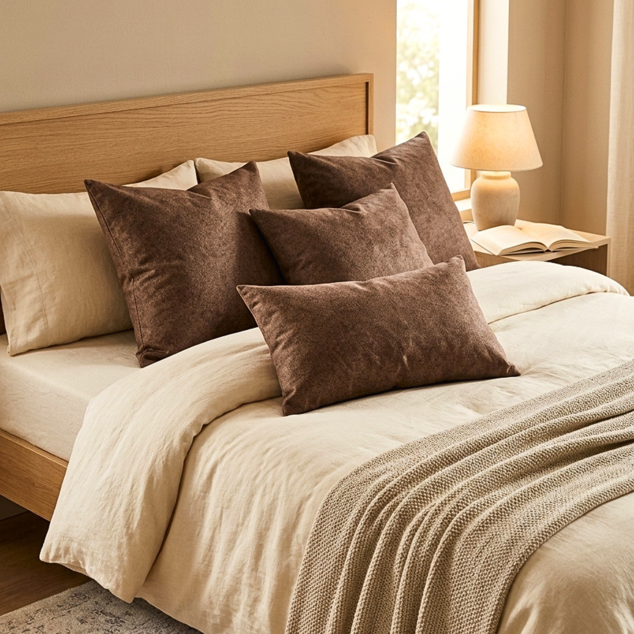 Brown Cushion Cover pack of 2