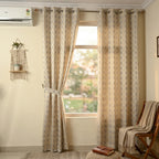 Grey Damas Pattern Curtain Dimout Curtain