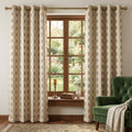 Brown Damas Pattern Curtain Dimout Curtain