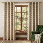 Brown Damas Pattern Curtain Dimout Curtain