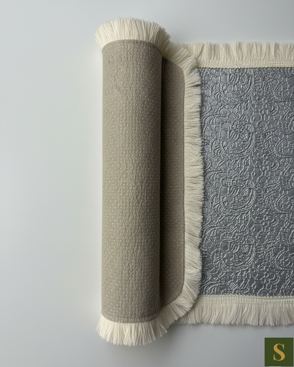 Saukins Cloth Table runner Grey