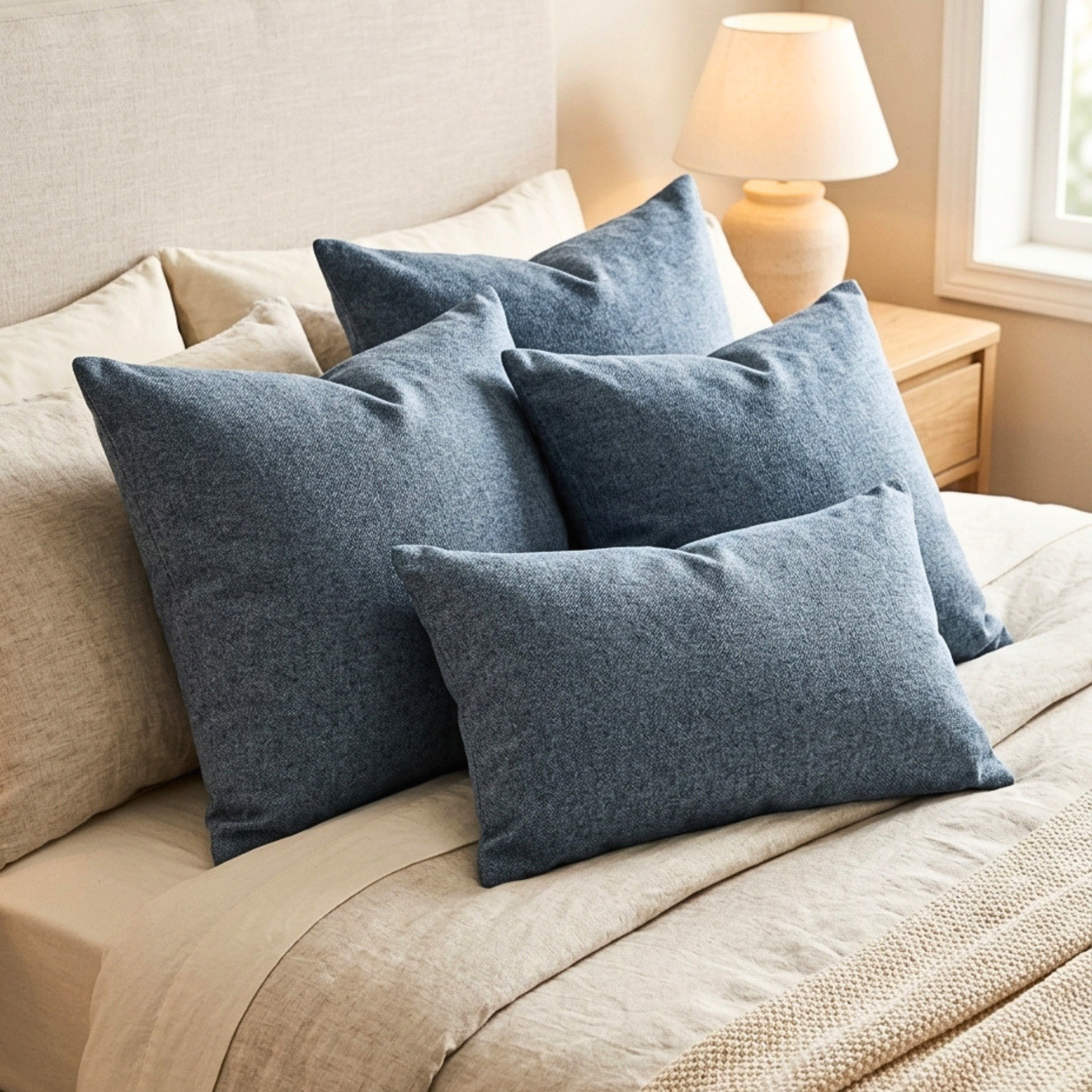 Blue Cushion Cover pack of 2