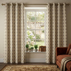 Brown Damas Pattern Curtain Dimout Curtain