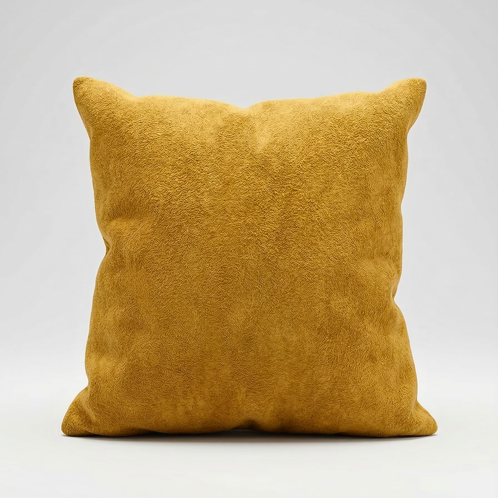 Boucle Yellow and Rust cushion cover combo