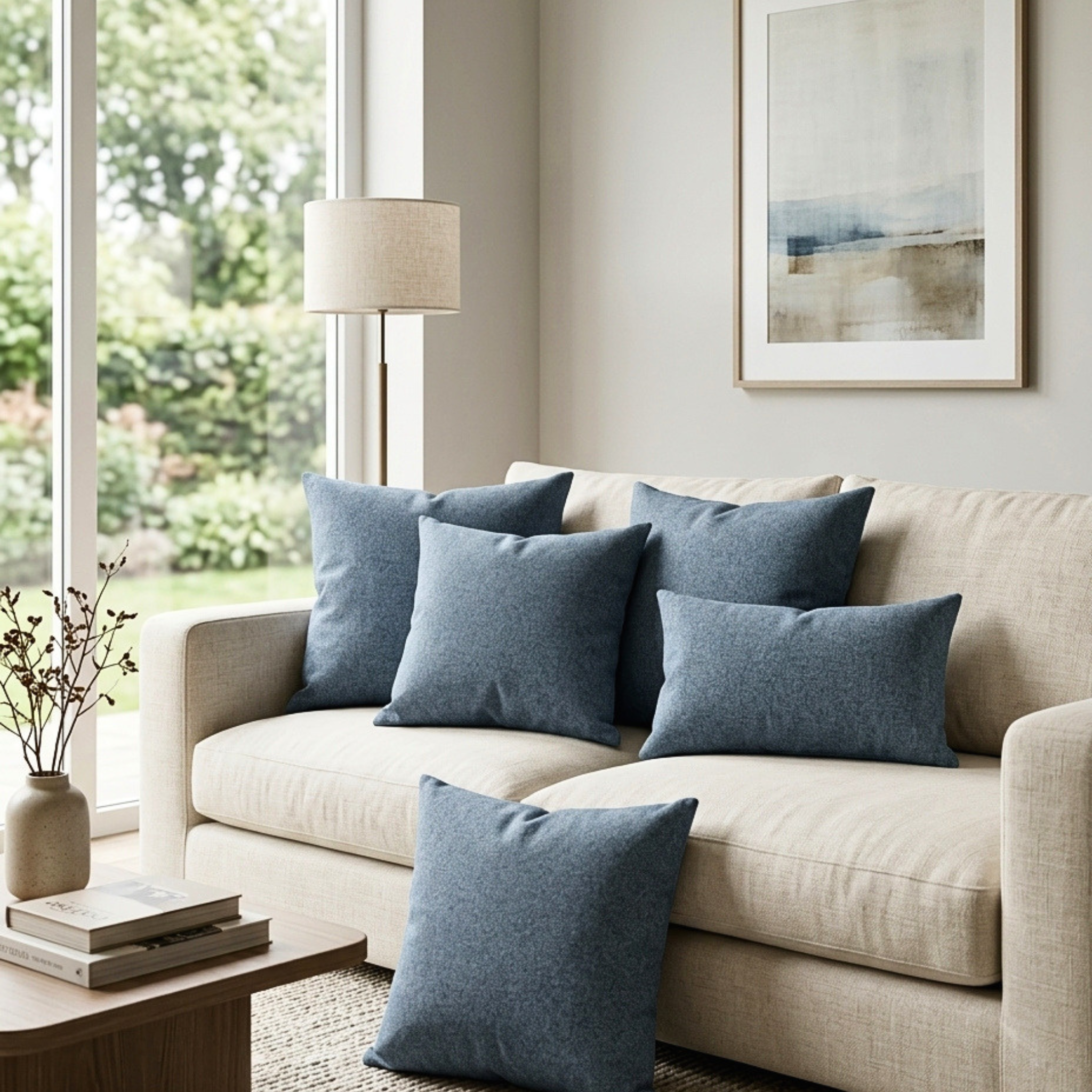 Blue Cushion Cover pack of 2