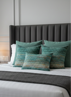 Maple Boho Multicolor Sea Green Dotted Cushion Cover cushion covers with Plain cushion covers pack of 5 - 8016-18
